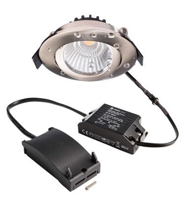 Dione IP44, 8,5 W, DIM, 2700 K, Nickel