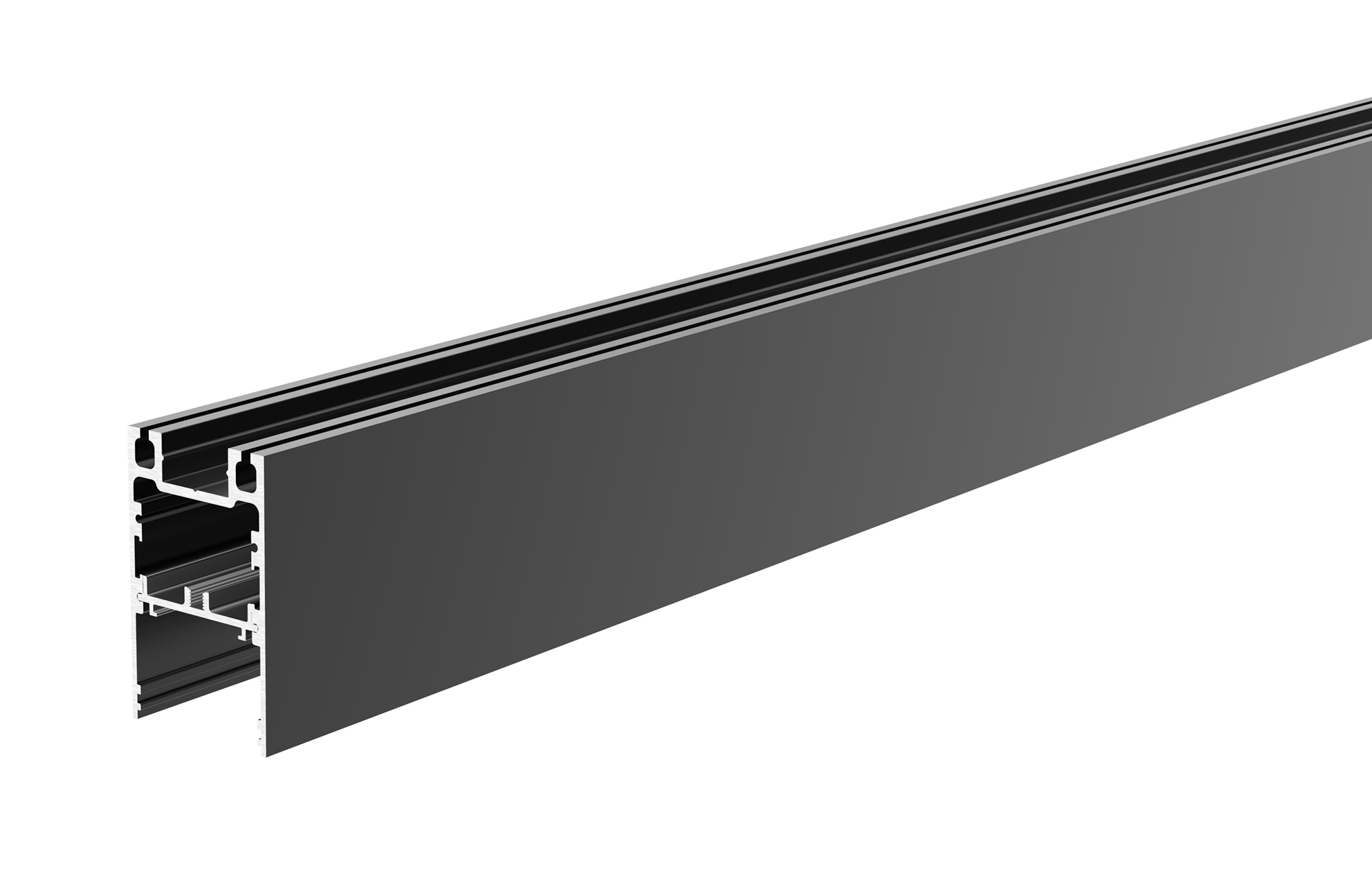 PLANO ES, 62 x 38mm, schwarz mit LED-Träger, 2,5m