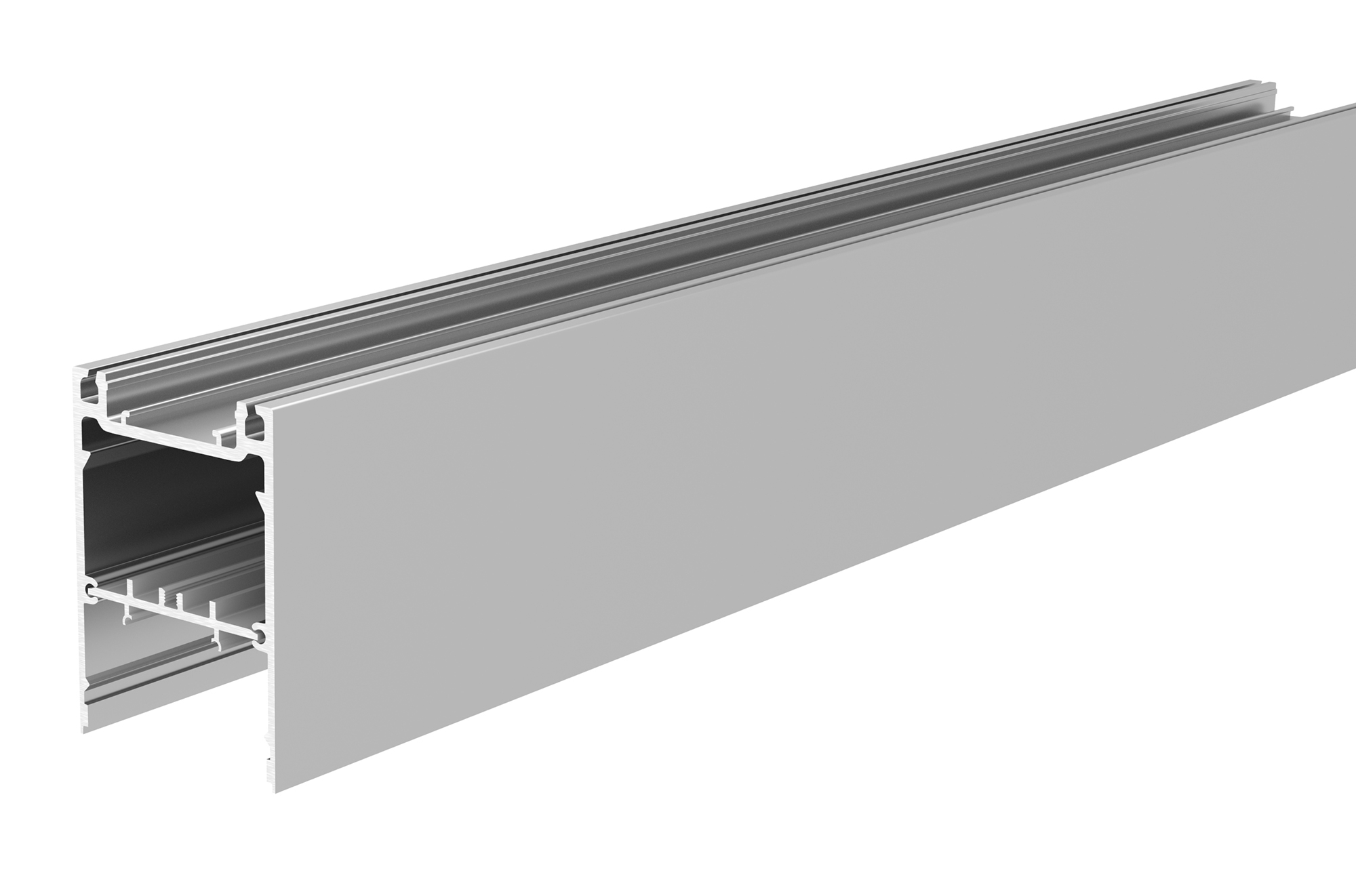 PLANO MS, 80 x 55mm, alu eloxiert mit LED-Träger, 2m