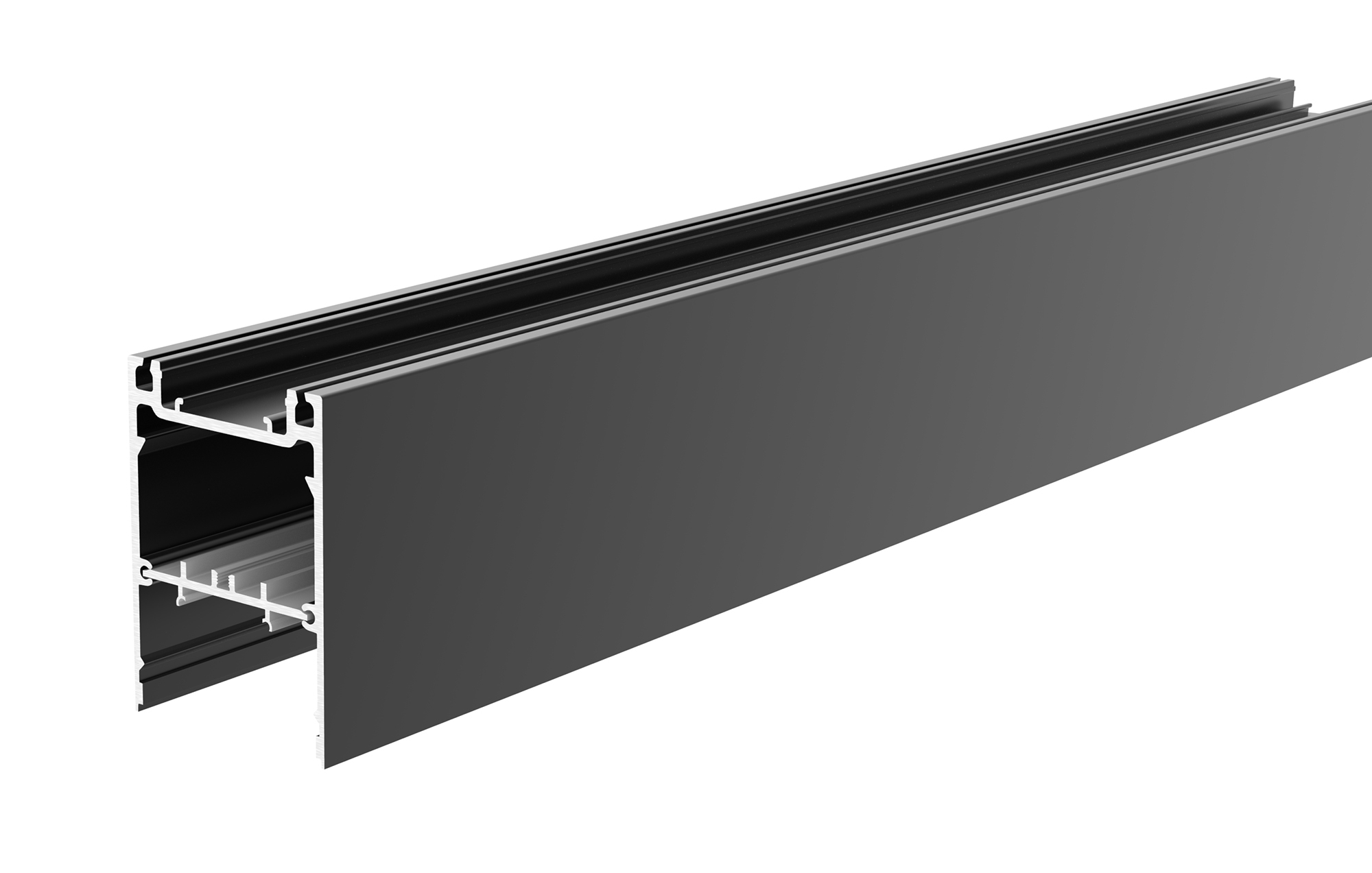 PLANO MS, 80 x 55mm, schwarz mit LED-Träger, 2m